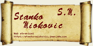 Stanko Mioković vizit kartica